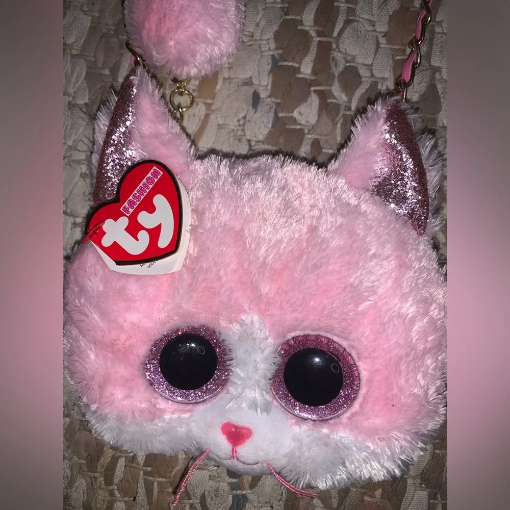 Ty Pink Cat Plush Kids Bag - Picture 2 of 2